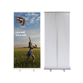 LIVE WELL. DRIVE WELL. - ROLL RETRACTABLE BANNER STAND W/ GRAPHIC